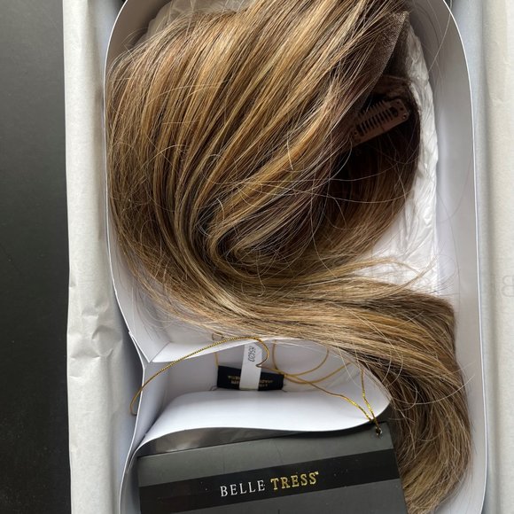 BelleTressTopper -Lace Front Mono Top Straight 14" in BrownSugar SweetC… - Picture 5 of 8